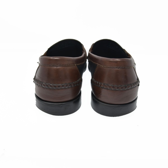 *J&M Sz 11D Black Leather Slip On Tassel Loafer